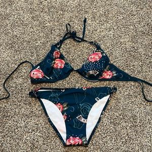 grunge Bikini with rhinestones and chains